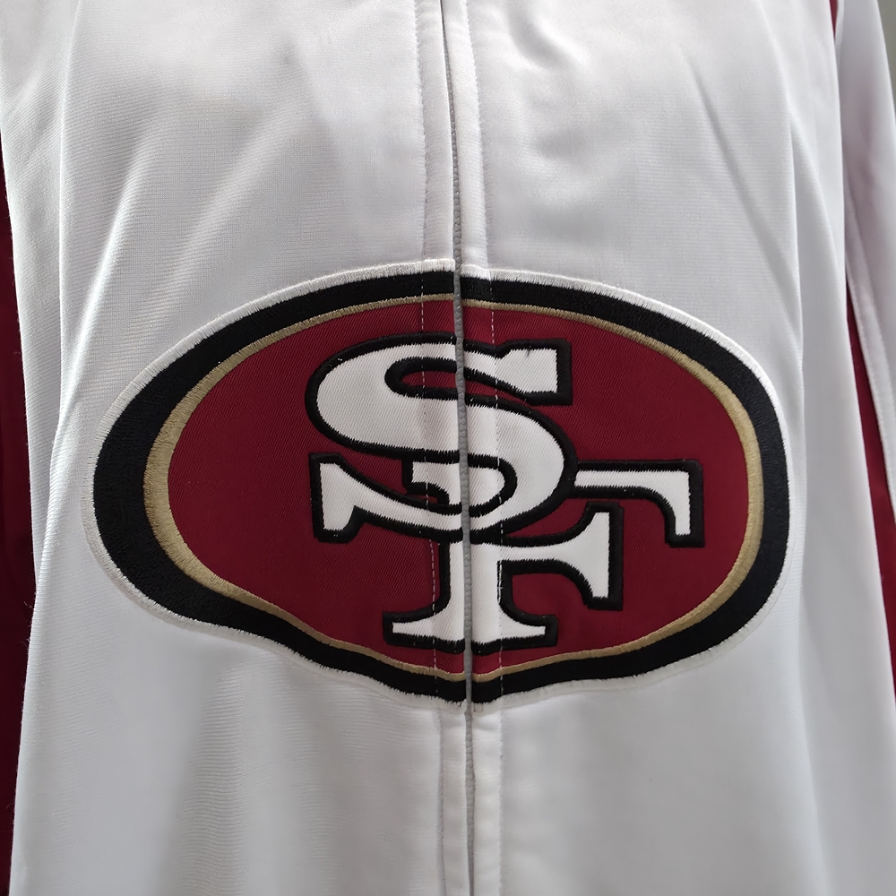 Reebok SF 49ers White and Red Team Apparel Jacket - Picture 2 of 8